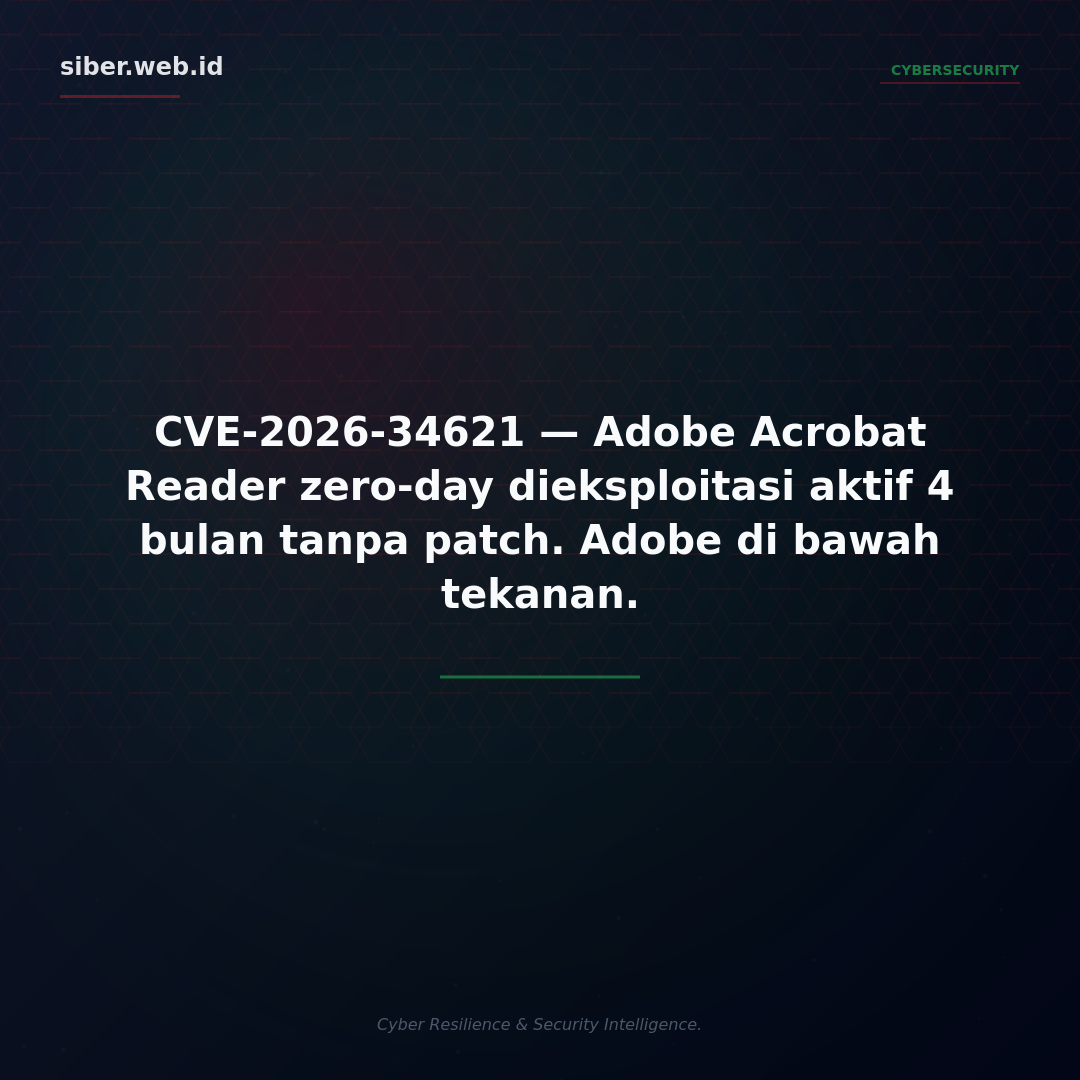 CVE-2026-34621: Adobe Acrobat Reader Zero-Day Dieksploitasi 4 Bulan Tanpa Patch