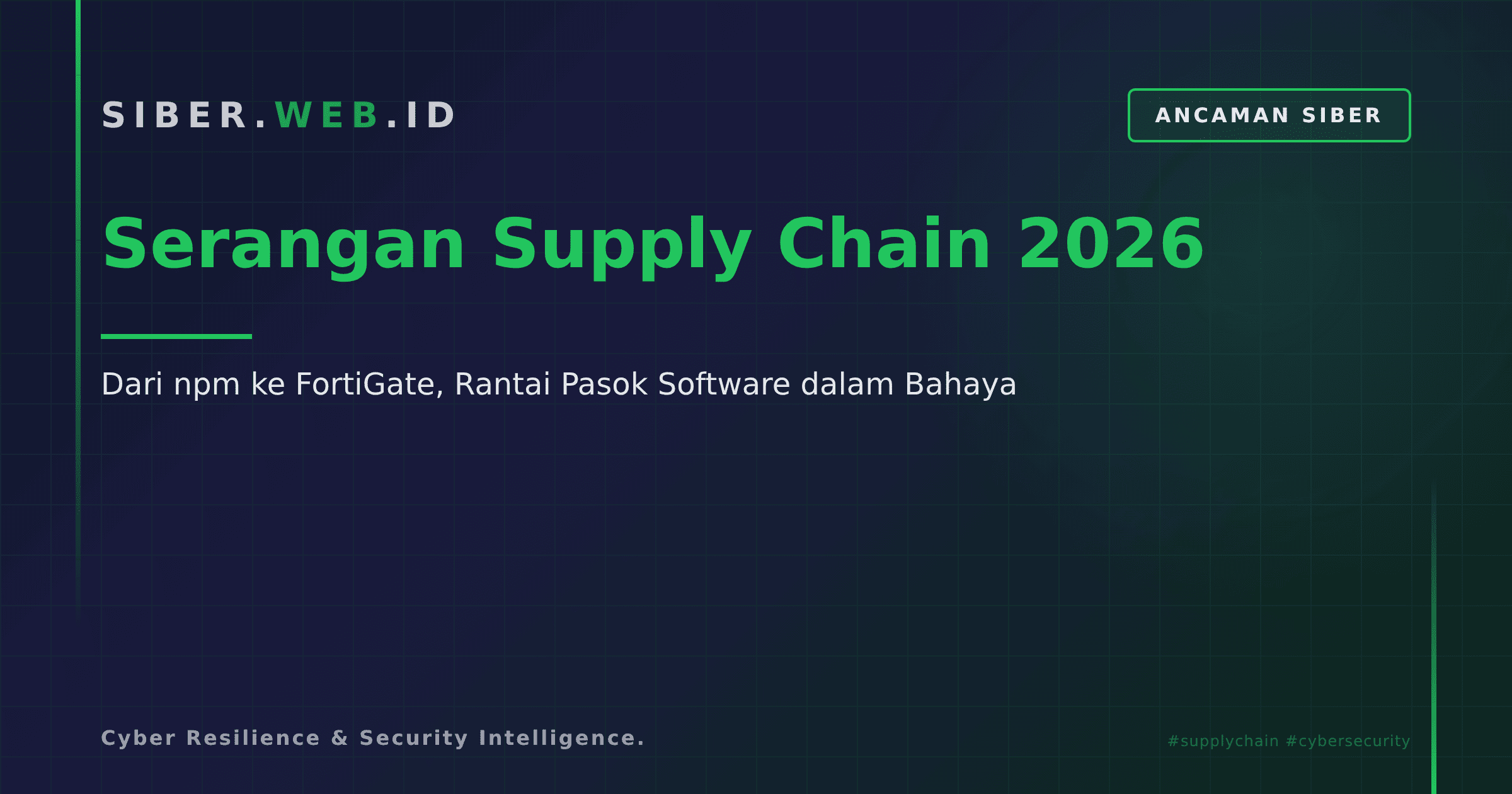 Serangan Supply Chain 2026: Dari npm ke FortiGate, Rantai Pasok Software dalam Bahaya