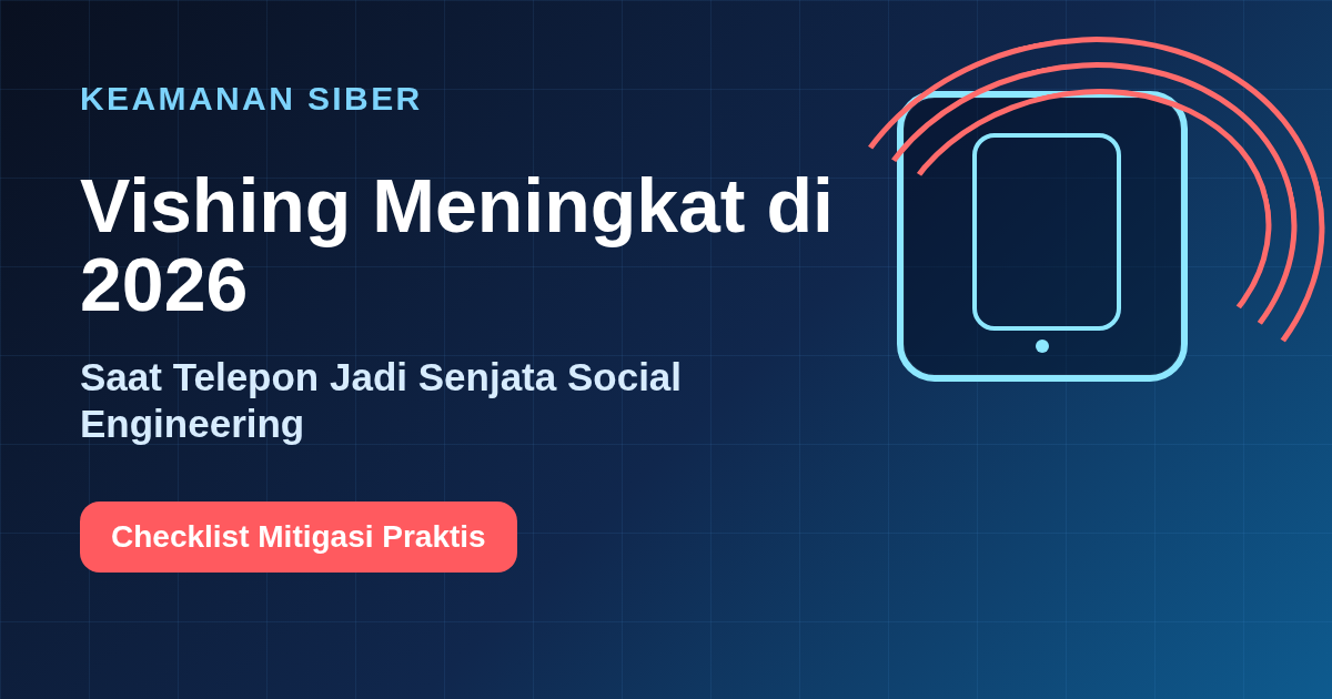 Ilustrasi vishing dan social engineering melalui telepon